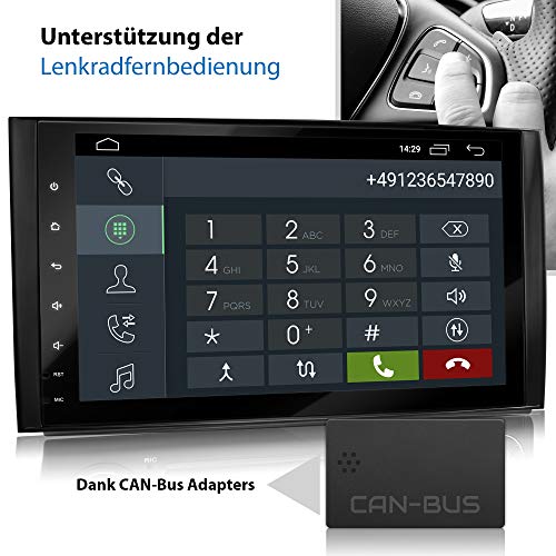 XOMAX XM-V11ZA Autoradio mit Android 10 passend für Mercedes, A-Klasse W169, B-Klasse W245, Vito, Viano, Sprinter W906 I 9 Zoll / 22,8 cm Touchscreen, GPS Navigation, Bluetooth, USB – Bild 3