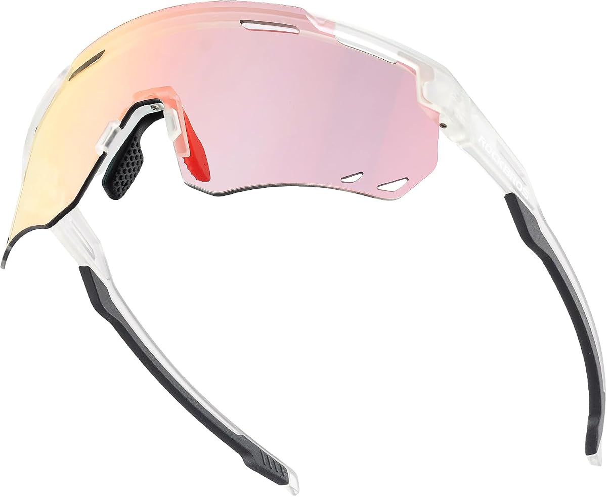 ROCKBROS Cycling Glasses, Photochromic Sports Sunglasses for Men Woman, UV Protection Biking Sunglasses