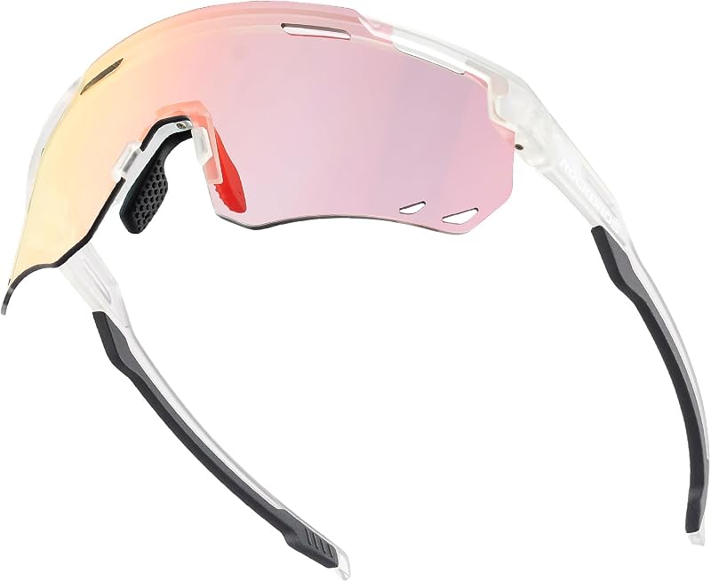 ROCKBROS Cycling Glasses, Photochromic Sports Sunglasses for Men Woman, UV Protection Biking Sunglasses
