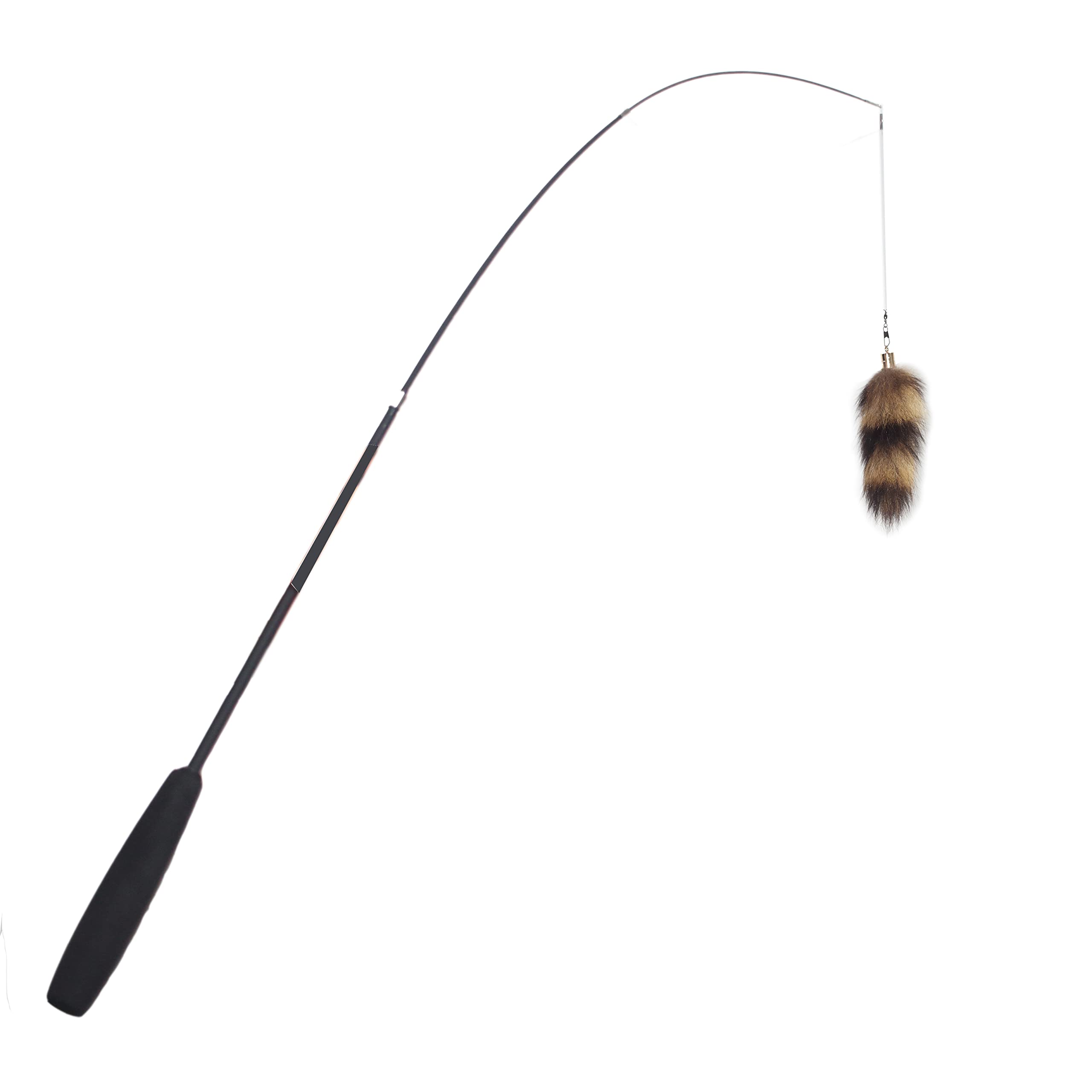 Amazon.com : Fosrion Real Raccoon Tail Fur Cat Bites Toy with Three Section  Retractable Carbon Fiber Rod (Raccoon) (Raccoon, Tail & Fishing Rod) : Pet  Supplies