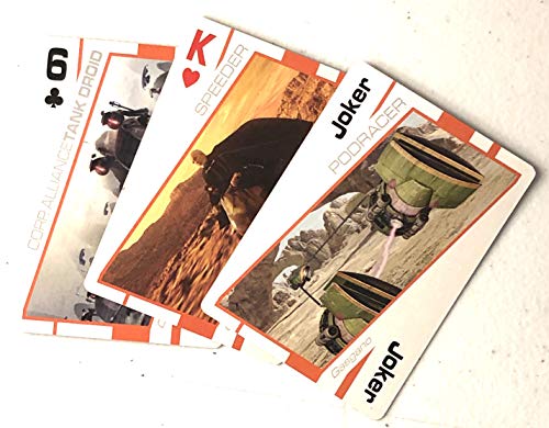 Cartas de jugar vehículos villanos Star Wars miniatura 4