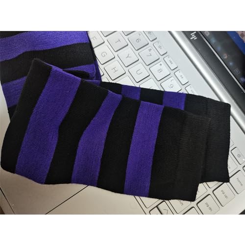 Image of Striped Knee High Socks for Women Outdoor Sport Athletic Stripe Casual Tube Socks