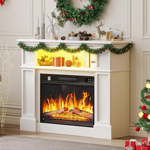 YITAHOME Cheminée Electrique, Effet Flamme 3D...
