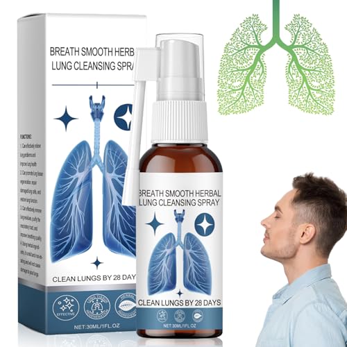 Herbal Lung Spray, Lungenreinigungsspray, Herbal Lung Cleansing S pray, Lungenreinigung Spray, für Den Täglichen Gebrauch Geeignet, Erleichterung der Atmung Linderung Körperlicher Müdigkeit (1 PC)