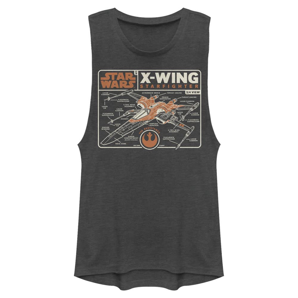 Camisa para mujer de Star Wars con esquema de caza estelar en color negro 2