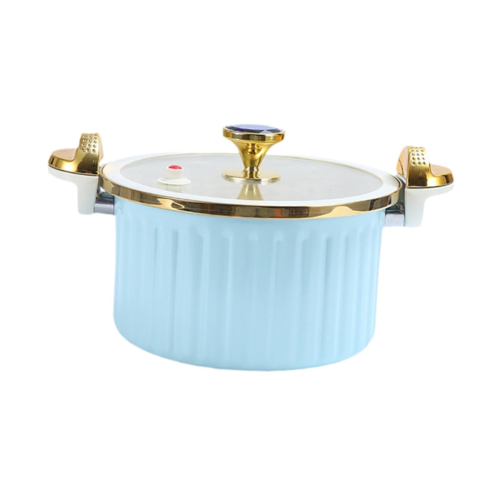 MYADDICTION Cooking Pot 7L Noodles Bowl Easy Clean Slow Cooker for Tea Pasta Noodle Soup Blue