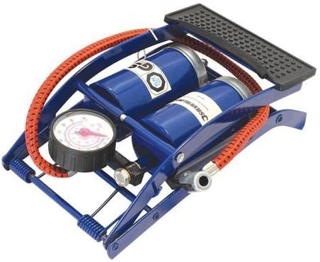 440cc 0-100psi Double Barrel Foot Pump - Car Tyres, Inflatables, Footballs