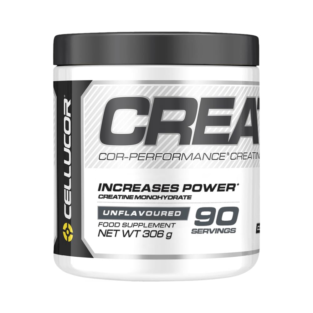 Cellucor Cor-Performance Creatine Monohydrate Poudre Micronized pour Absorption Accrue | Créatine Monohydratée pour Musculation | Vegan Creatine Powder pour Sport Sans Saveur | 90 portions | 306g