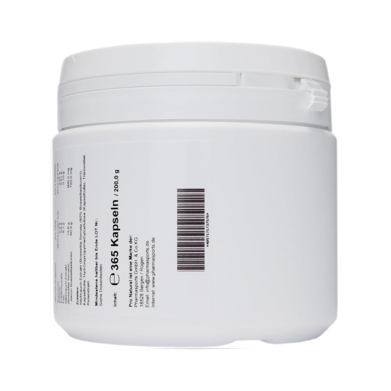 Weihrauch Kapseln hochdosiert 450mg - 365 Kapseln (vegetarisch), Boswellia von Pro Natural