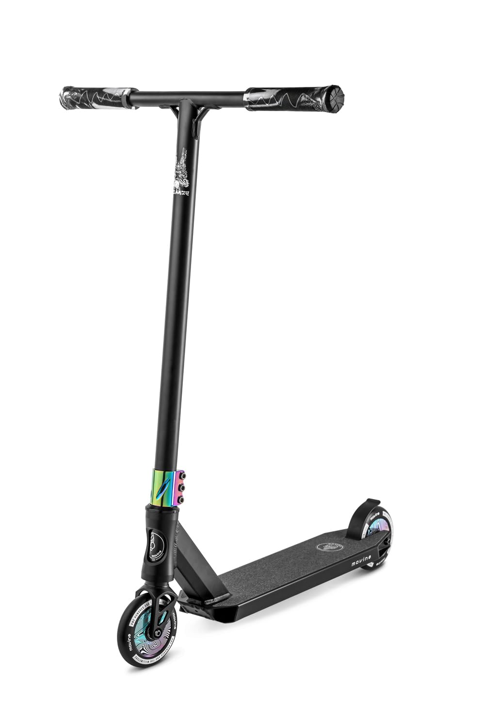 Movino Haze Stunt Scooter – Patinete Freestyle Profesional para Skatepark – Robusto con Sistema IHC, Ruedas Fullcore 110mm y ABEC 9 – Manillar T-Bar 55cm – Carga 100 kg