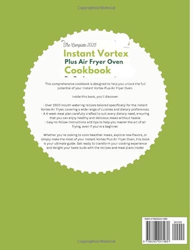 image for Majosta The Complete 2025 Instant Vortex Plus Air Fryer Oven Cookbook 
