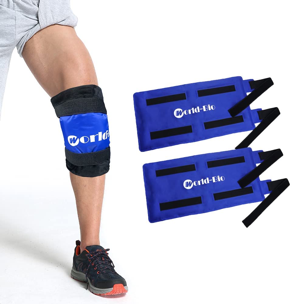 Buy 2 Packs Knee Ice Pack Wrap for Injuries Hot Cold Packs for Knees