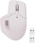 RAPOO MT760 Wireless Bluetooth Mouse - Bluetooth 5.0/2.4GHz Multi-Mode Connection Multi-Device Computer Mouse, M+ Cross Computer Technology, 11 Programmable Buttons, 90 Days Battery Life, Gray