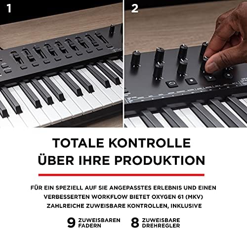 Bild 4 - M-AUDIO Oxygen 61 (MKV) – 61-Tasten USB MIDI Keyboard Controller mit Beat Pads, Smart Chord, Tonleitermodi, Arpeggiator und Native Instruments Soundpaket (NKS Integration)