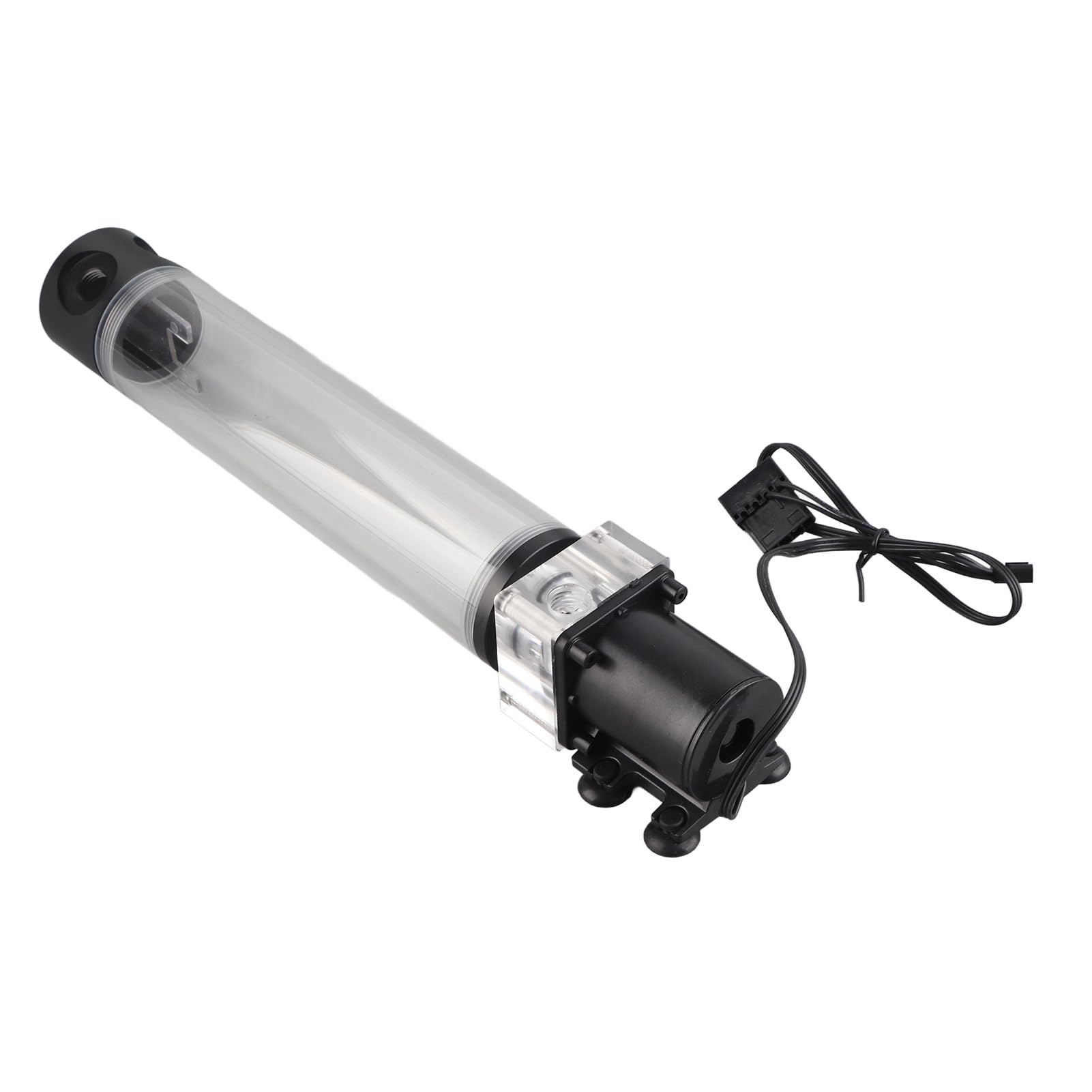 Jiawu CPU-Wasserkühlungspumpensystem, 12 V, 19 W, 800 L/h Durchfluss, Leises Keramiklager, Computer-Wasserkühlungstank-Reservoir mit G1/4-Gewindehalterung für PC, DIY-Gaming-Deskt