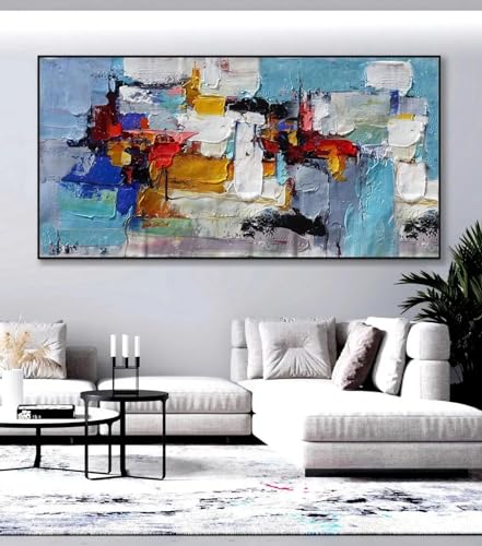 Peinture Géométrique Impressionnisme Toile Grand Format Mur Vide