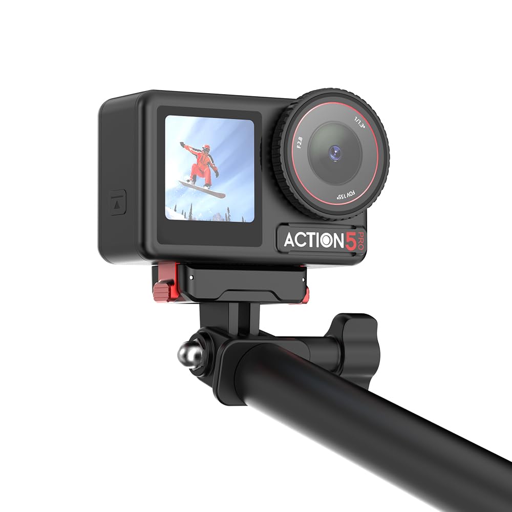 Support Adaptateur Griffe + Embout 6,35 Mm Pour DJI Osmo Action 5 Pro/4/3 – Base Magnétique Rapide, Inclinaison 75°