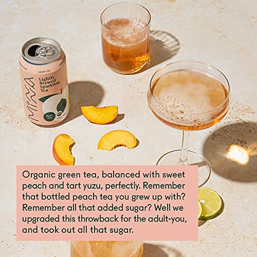 Minna Organic Sparkling Iced Tea - Peach Yuzu Green Tea: No Sugar, Zero Calorie, Lightly Brewed, Refreshing, Non-Gmo, Fair Trade, 12 Fl Oz Cans [12-Pack]… #TOP2