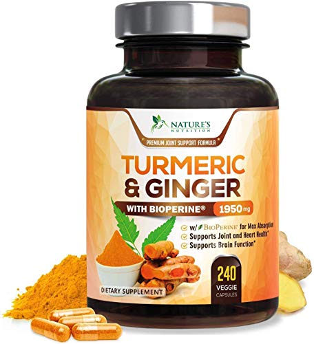 Turmeric Curcumin 95% Curcuminoids with BioPerine and Ginger 1950mg - Black Pepper