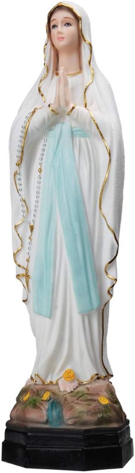 SINECERA Our Lady of Lourdes 17" Onyx Statue