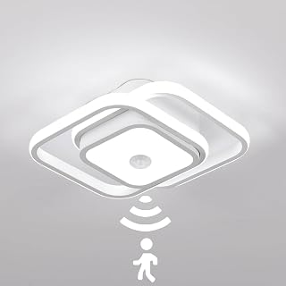 12.6Inch Motion Sensor LED Ceiling Light Indoor, 36W 6000K Mount Motion Activated Light Fixture Modern Flush Mount White Ceiling lamp for Closet Laundry Bathroom Hallway Stair Porch Basement.