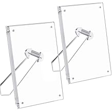 NIUBEE 4x6 Picture Frame, Acrylic Clear Photo Frame with Magnets for Tabletop Display, 2 Pack