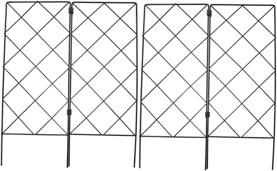 2Pcs Garden Trellis for Climbing Plants Sturdy Folding Plant Support Structure for Vertical Growth of Vines Flowers and Vegetables