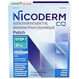 NicoDerm CQ Step 1 Nicotine Patches to Quit Smoking, 21mg, Stop Smoking Aid, 7 Count (1 Week Kit)