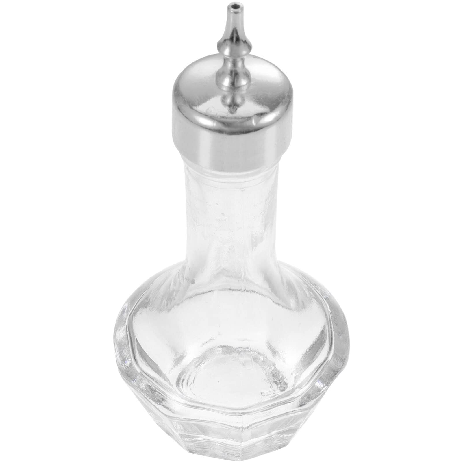 FAVOMOTO 50ml Glass Bitters Bottle With Dasher Top, Professional Cocktail Tool Cocktail Bartending Supplies For Bartenders And Home Bars For Home Kitchen Bar Silver