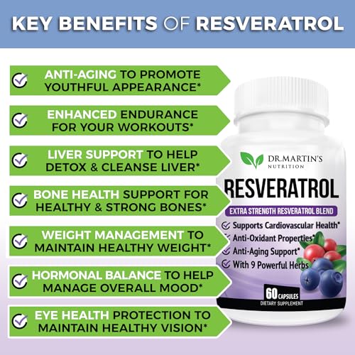 Dr. Martin'S Nutrition 60 Count Resveratrol 1568Mg | Antioxidant Supplement thumb #3