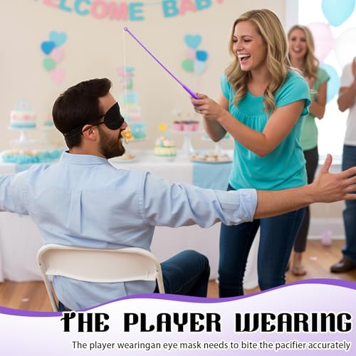 Tasdurian 6 Set Purple Baby Shower Games Fishing The Pacifiers, Classic by Tasdurian - Used condition - Image 5
