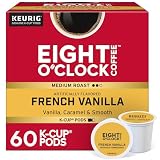 Eight O'Clock Coffee French Vanilla, Single-Serve Coffee K-Cup Pods, Medium Roast, 60 Count