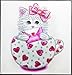 Diamond Painting DIY 5D Special Shape Rhinestones, ABEUTY Pink Kitten in The Cup, Partial Drill Crystal Diamond Dotz Kits