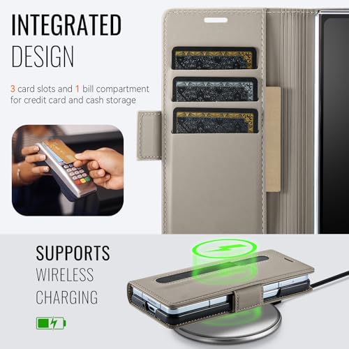 Coque Samsung Galaxy Z Fold 5 eviter rayures etui rigide gris