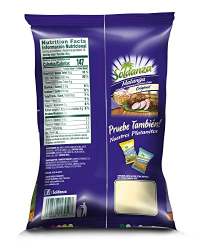 image for Soldanza Dasheen Chips, 1.6 Ounce (Pack of 24), All Natural Malanga Ch