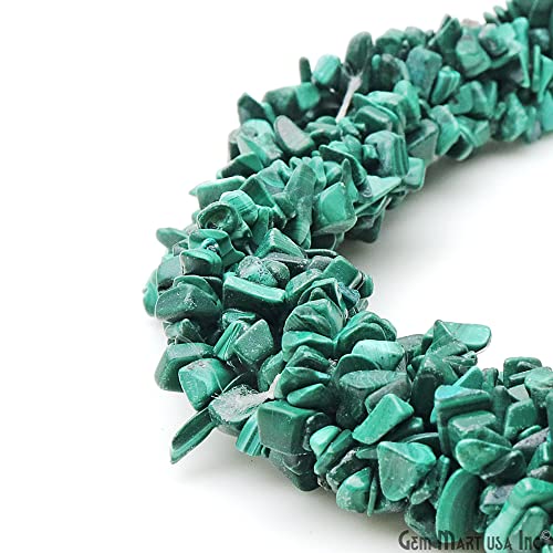 Malachite Chip Beads Strand, Semi Precious, Uncut Beads, Gemstone Chips, Nuggets Chips, Tumbled Chip Beads, Gemstone Beads, Jewelry Making Supply, Gm Gemmart Usa (Chmc-70001) #TOP3