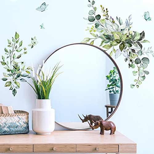 Vepret Plant Wall Decals, Removable Fresh Plant Wall Stickers Green Hanging Leaves Flower Vines Wall Murals For Bedroom Living Room Nursery Boho Wall Decor Diy Wall Art As Decorations Peel And Stick #TOP3