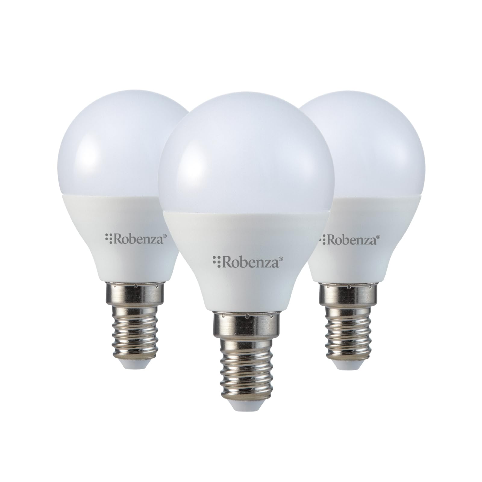 Robenza E14 LED Dimmable Golf Ball G45(P45) Bulb, 4.8W (40W Equivalent), 470lm, Warm White 3000K, SES Small Edison Screw, Energy Saving Home Décor Ceiling Light Bulbs – Pack of 3