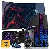 TechMagnet Nova Gaming Desktop PC Bundle with Core i7 32GB RAM 1TBSSD 32 inch Curved Monitor RTX 3060 Graphics RGB Keyboard with AI-Enabled Copilot Key Mouse Headphones Webcam Windows 11(Renewed)