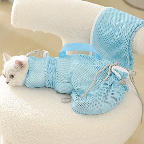 Saco de gato para banho | Saco de banho ajustável para gatos,Bolsa de de banho para animais de estim