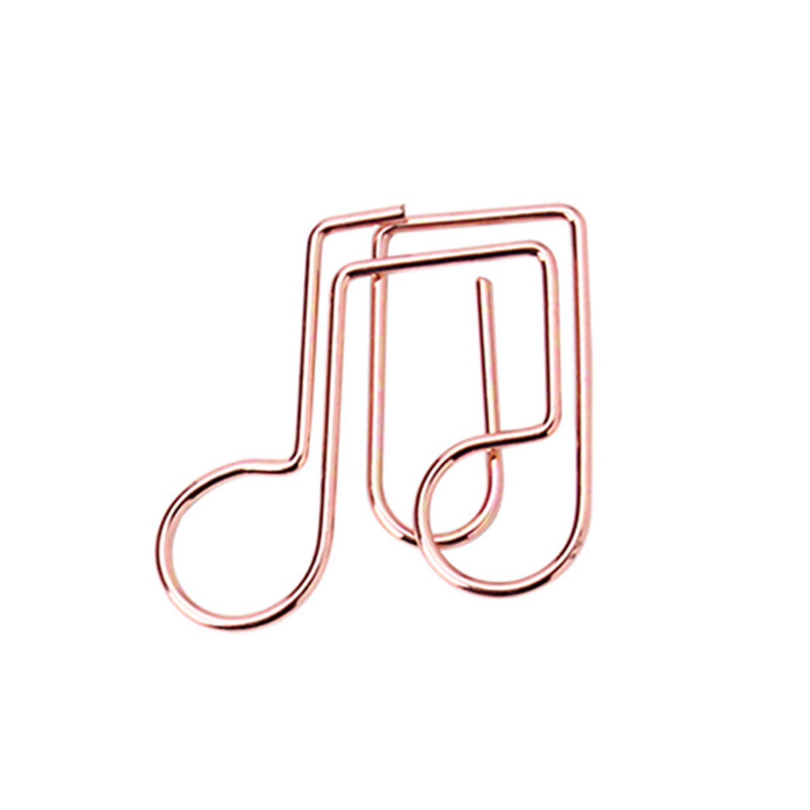 NEWFT 50Pcs Decorative Paper Clip Music Notes Paper Clips Music Note Shaped Clip Metal Clamp File Clips Metal
