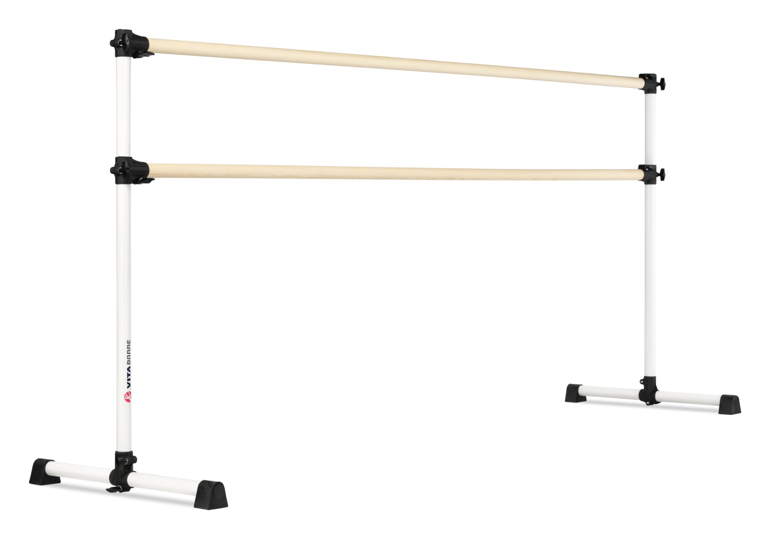VITA Barre Portable Freestanding Double Ballet Barre, Prodigy, Wood | Adjustable Height, USA Made, Home or Gym Exercise Equipment for Kids & Adults | Dance, Fitness, Pilates
