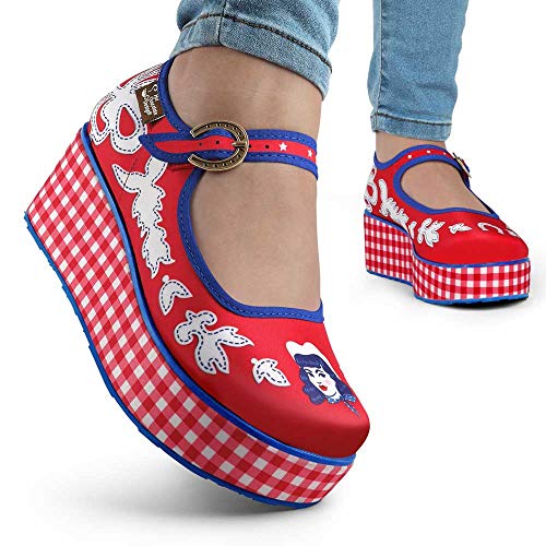 Image of Hot Chocolate Design Whimsical Women's Platform Mary Jane Shoes