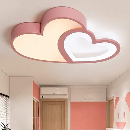 Miniatura 2 de NERDOH Lámpara de techo LED moderna para habitación de los niños lámpara de techo creativa en forma de corazón dormitorio de bebé regulable con
