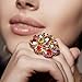 1728 Pieces Crystals Nail Art Rhinestones Round Beads Flatback Glass Charms Gems Stones and 2 Pieces Tweezers with Storage Organizer Box, SS3 6 10 12 16 20, 288 Pieces Each Size (Crystal AB)