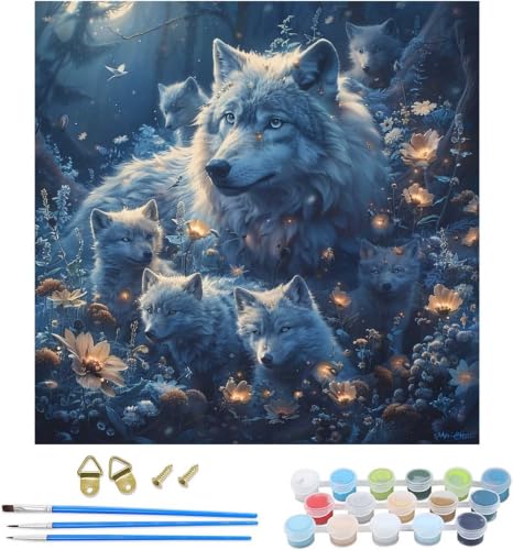 Peinture numéro loup pour s'offrir une pause créative et décorer son salon