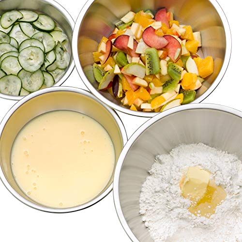 WMF Gourmet Schüsselset 4-teilig, Edelstahl Schüsseln für die Küche 1,0l - 3,5l, Rührschüssel, Salatschüssel… - Image 5