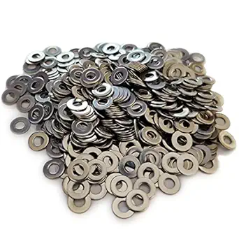 M3 Flat Washer, 304 Stainless Steel, 3mm ID, 7mm OD, 0.5mm Thickness, Plain Finish, for Bolt and Screw (Pack of 500)