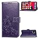 Produktbild Hülle für iPhone 11 Pro Hülle Handyhülle [Standfunktion] [Kartenfach] [Magnetverschluss] Tasche Etui Schutzhülle lederhülle klapphülle für Apple iPhone 11 Pro 2019 - JESD050047 Violett