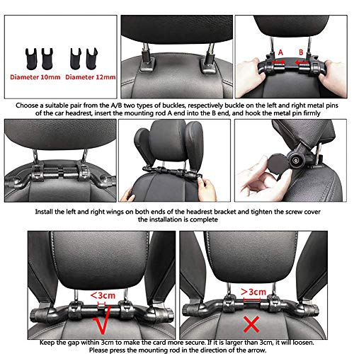 Almohada ajustable para soporte de cuello en asiento de auto miniatura 6